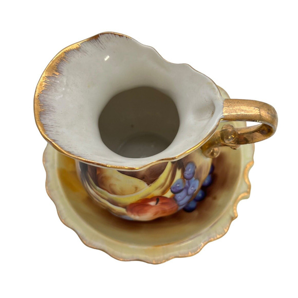 Enesco Small Pitcher And Bowl Vtg 60s Farm Country Style Fruit E2360 Japan - Picture 6 of 10